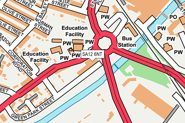 SA12 6NT map - OS OpenMap – Local (Ordnance Survey)