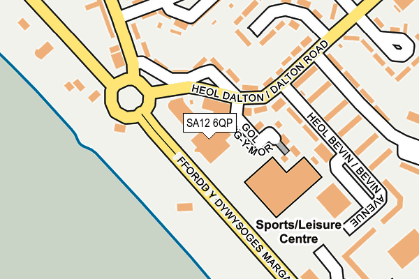 SA12 6QP map - OS OpenMap – Local (Ordnance Survey)