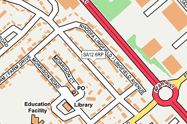 SA12 6RP map - OS OpenMap – Local (Ordnance Survey)
