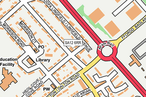 SA12 6RR map - OS OpenMap – Local (Ordnance Survey)