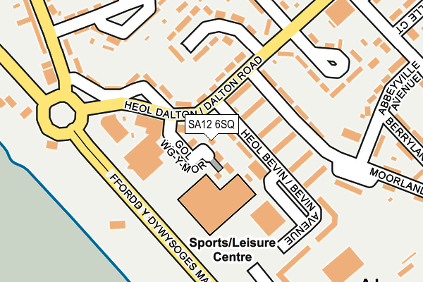 SA12 6SQ map - OS OpenMap – Local (Ordnance Survey)