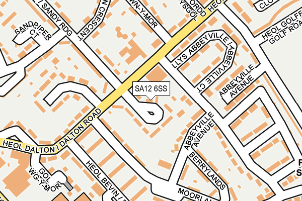 SA12 6SS map - OS OpenMap – Local (Ordnance Survey)