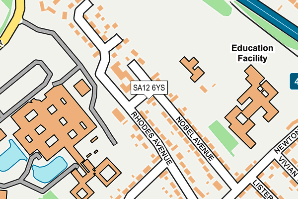 SA12 6YS map - OS OpenMap – Local (Ordnance Survey)