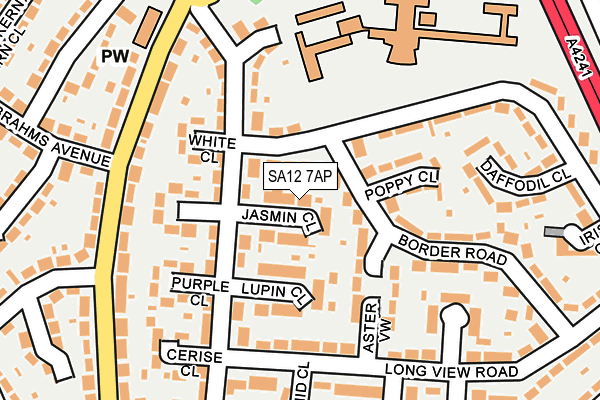 SA12 7AP map - OS OpenMap – Local (Ordnance Survey)