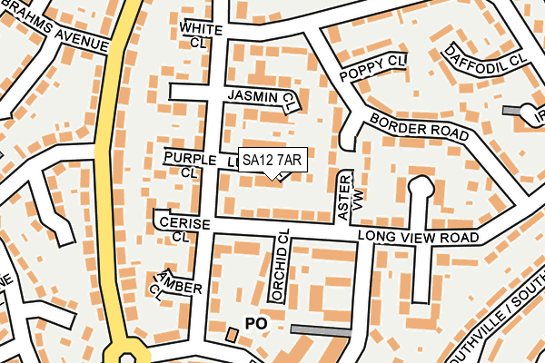 SA12 7AR map - OS OpenMap – Local (Ordnance Survey)