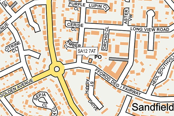 SA12 7AT map - OS OpenMap – Local (Ordnance Survey)