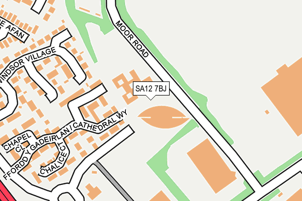 SA12 7BJ map - OS OpenMap – Local (Ordnance Survey)