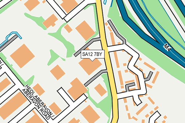 SA12 7BY map - OS OpenMap – Local (Ordnance Survey)