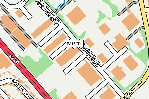 SA12 7DJ map - OS OpenMap – Local (Ordnance Survey)