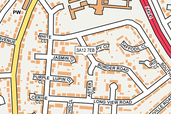 SA12 7EB map - OS OpenMap – Local (Ordnance Survey)