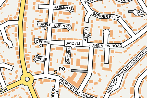 SA12 7EH map - OS OpenMap – Local (Ordnance Survey)