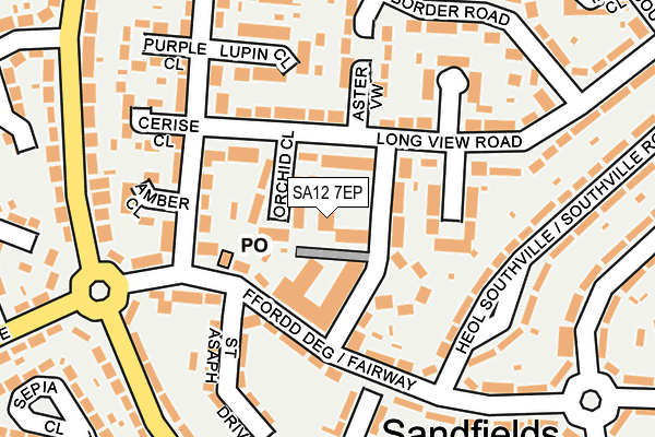 SA12 7EP map - OS OpenMap – Local (Ordnance Survey)