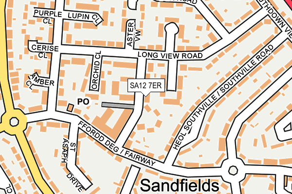 SA12 7ER map - OS OpenMap – Local (Ordnance Survey)