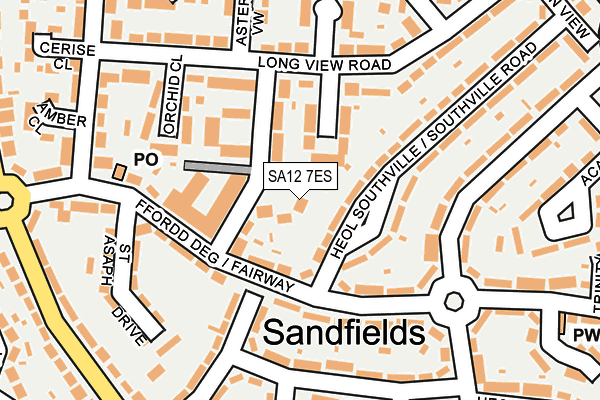 SA12 7ES map - OS OpenMap – Local (Ordnance Survey)