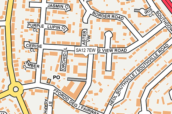 SA12 7EW map - OS OpenMap – Local (Ordnance Survey)