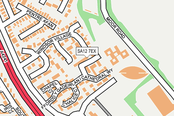 SA12 7EX map - OS OpenMap – Local (Ordnance Survey)