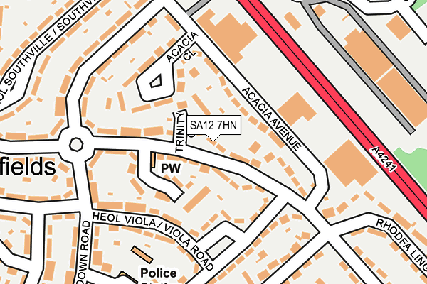 SA12 7HN map - OS OpenMap – Local (Ordnance Survey)