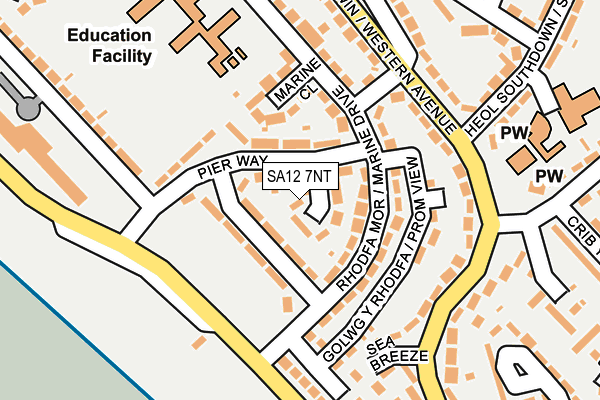 SA12 7NT map - OS OpenMap – Local (Ordnance Survey)