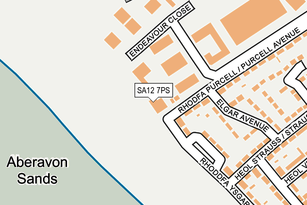 SA12 7PS map - OS OpenMap – Local (Ordnance Survey)