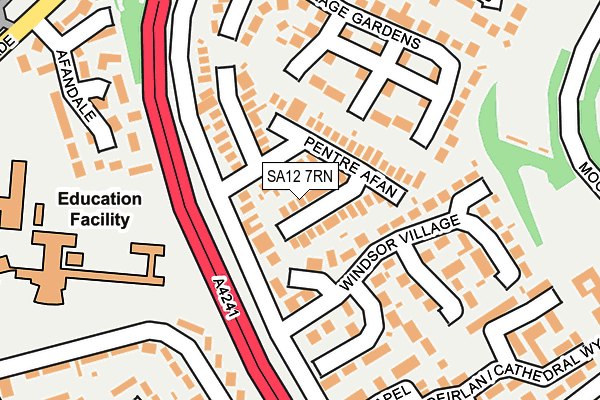 SA12 7RN map - OS OpenMap – Local (Ordnance Survey)