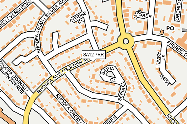 SA12 7RR map - OS OpenMap – Local (Ordnance Survey)