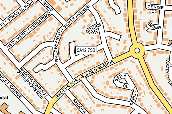 SA12 7SB map - OS OpenMap – Local (Ordnance Survey)