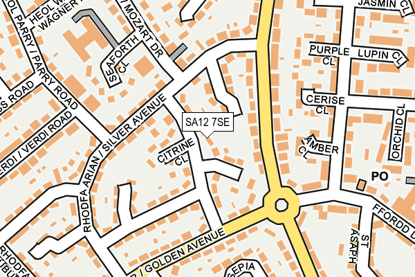 SA12 7SE map - OS OpenMap – Local (Ordnance Survey)