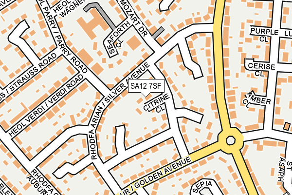 SA12 7SF map - OS OpenMap – Local (Ordnance Survey)