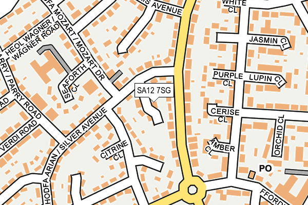 SA12 7SG map - OS OpenMap – Local (Ordnance Survey)