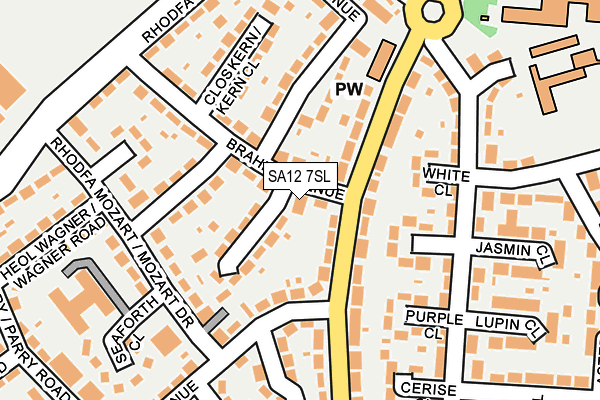 SA12 7SL map - OS OpenMap – Local (Ordnance Survey)