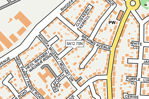 SA12 7SN map - OS OpenMap – Local (Ordnance Survey)