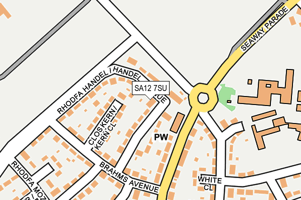SA12 7SU map - OS OpenMap – Local (Ordnance Survey)