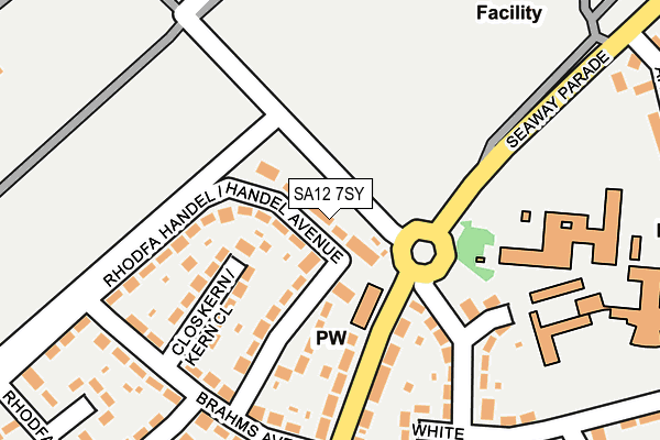 SA12 7SY map - OS OpenMap – Local (Ordnance Survey)