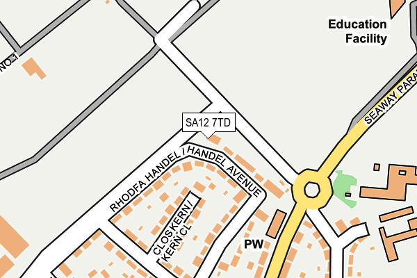 SA12 7TD map - OS OpenMap – Local (Ordnance Survey)