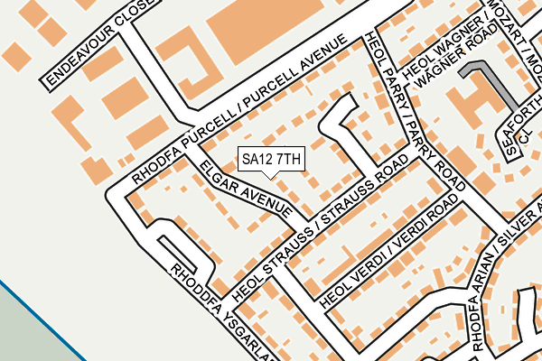 SA12 7TH map - OS OpenMap – Local (Ordnance Survey)