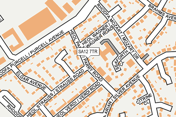 SA12 7TR map - OS OpenMap – Local (Ordnance Survey)