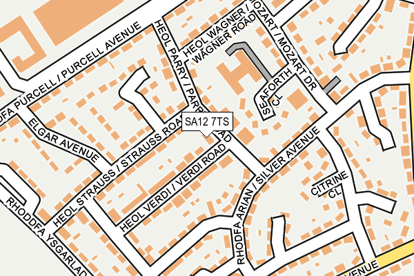 SA12 7TS map - OS OpenMap – Local (Ordnance Survey)