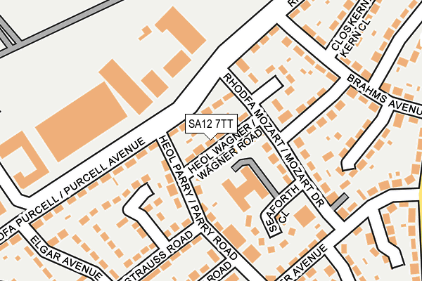 SA12 7TT map - OS OpenMap – Local (Ordnance Survey)