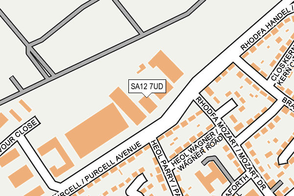 SA12 7UD map - OS OpenMap – Local (Ordnance Survey)