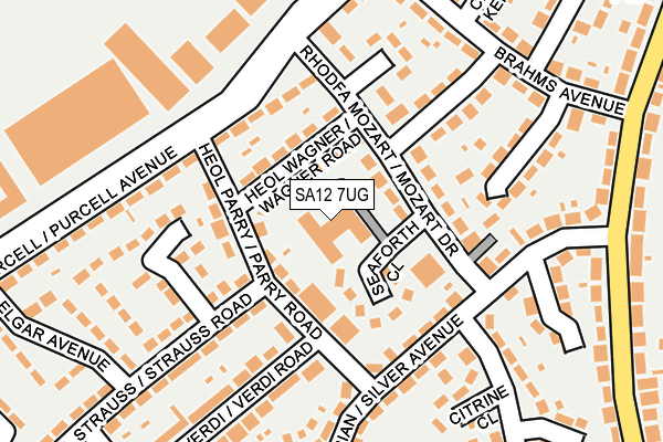 SA12 7UG map - OS OpenMap – Local (Ordnance Survey)