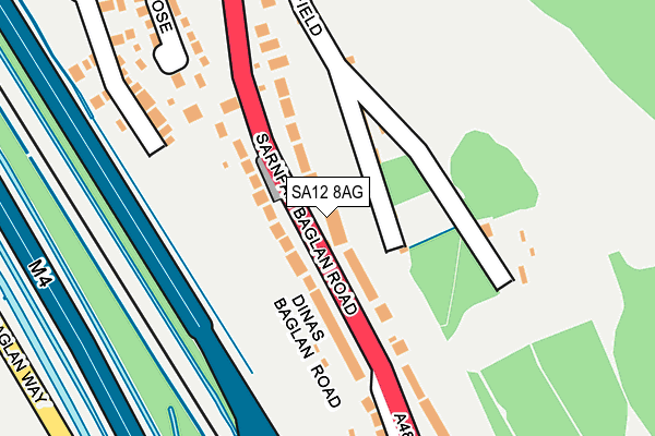 SA12 8AG map - OS OpenMap – Local (Ordnance Survey)