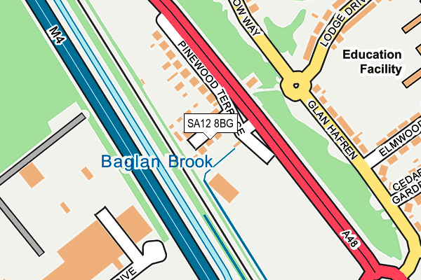 SA12 8BG map - OS OpenMap – Local (Ordnance Survey)