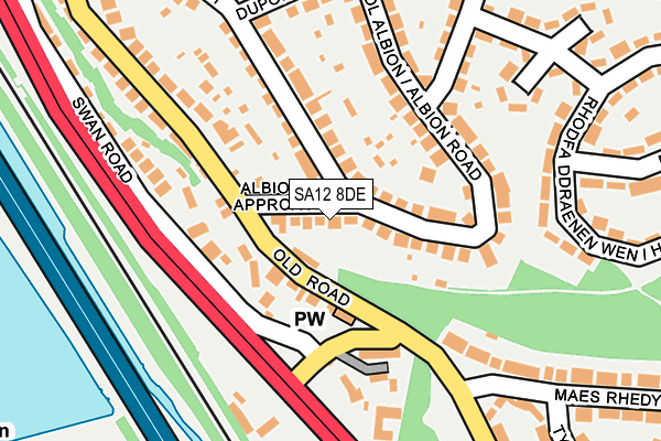 SA12 8DE map - OS OpenMap – Local (Ordnance Survey)