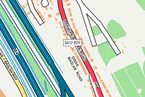 SA12 8DY map - OS OpenMap – Local (Ordnance Survey)