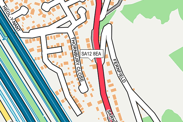 SA12 8EA map - OS OpenMap – Local (Ordnance Survey)