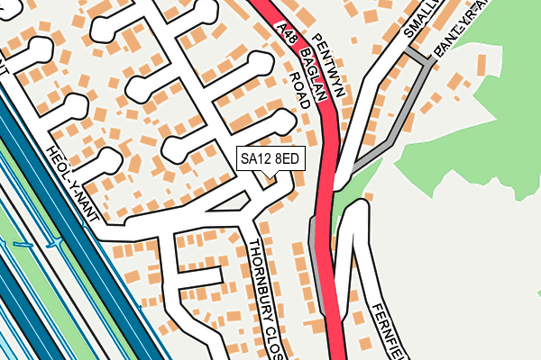 SA12 8ED map - OS OpenMap – Local (Ordnance Survey)