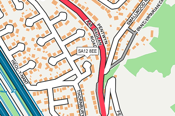 SA12 8EE map - OS OpenMap – Local (Ordnance Survey)