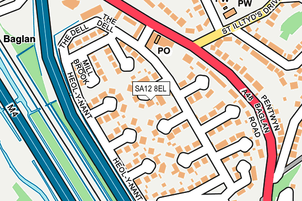 SA12 8EL map - OS OpenMap – Local (Ordnance Survey)