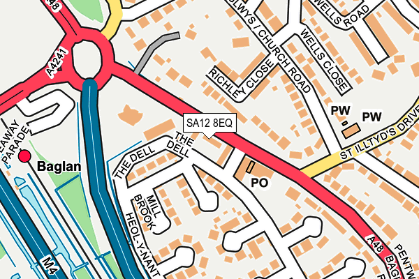SA12 8EQ map - OS OpenMap – Local (Ordnance Survey)
