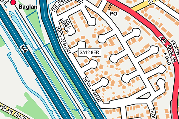 SA12 8ER map - OS OpenMap – Local (Ordnance Survey)